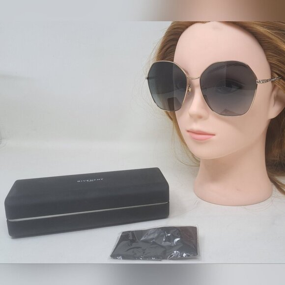 NEW Givenchy Women's Sunglasses Pilot Gold Metal Diamonds GV7171/G/S 63-16-140 - Picture 1 of 16